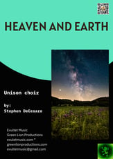 Heaven and Earth Unison choral sheet music cover